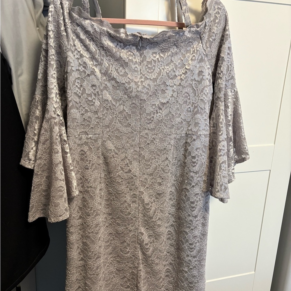 Ladies Sparkly Silver Dress